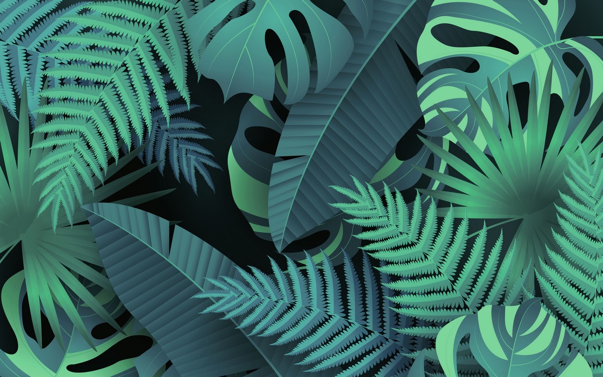 Фреска Тропическая зелень